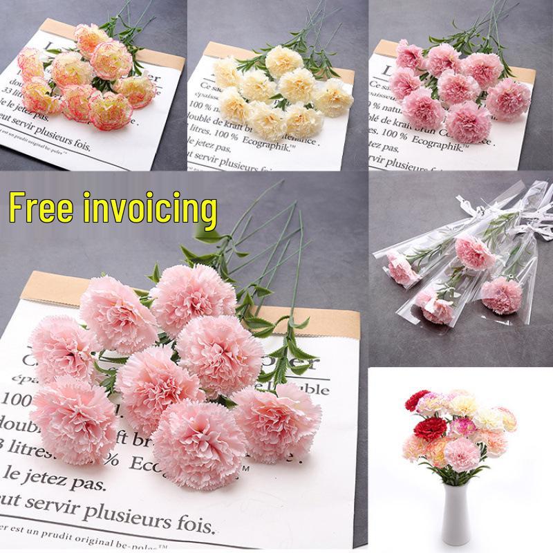 Silk Carnation Bouquet: Teacher's Day, Mother's Day, Women's Day Decorative Gift