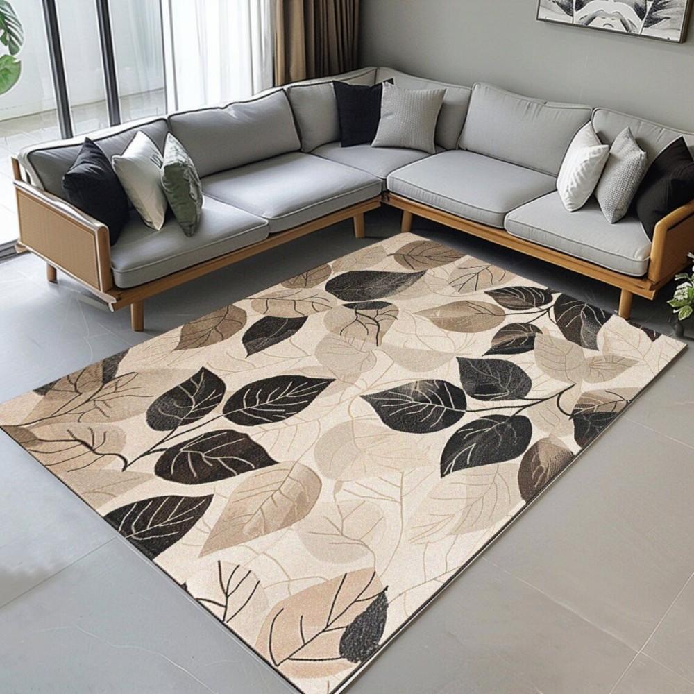 Teppich mit tropischem Blumen- und Blätterdruck für Zuhause, Wohnzimmer, Schlafzimmer, Küche. Weicher Teppich für Küche, Fußmatte, Schlafzimmer, Home Office