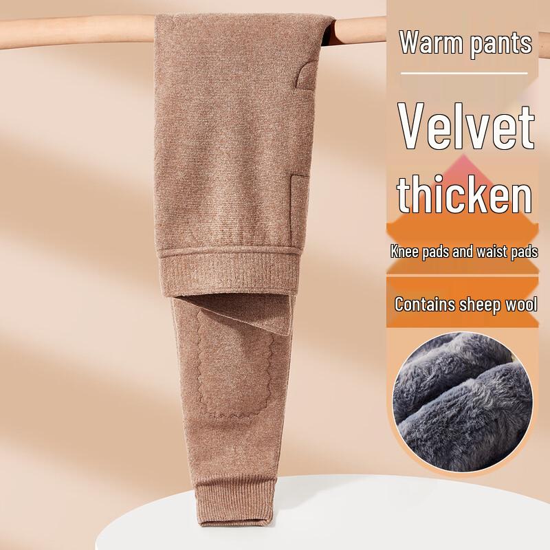 SNOWFLYING Men s Fleece-Lined Wool Blend Thermal Casual Pants 3XL