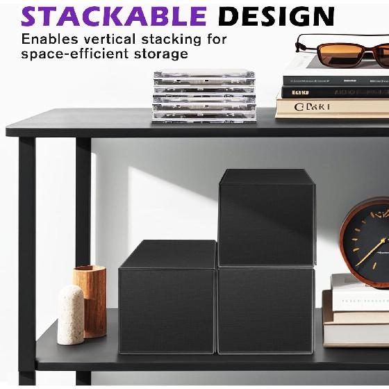 CD Storage Box, CD Holder Store 30 Jewel Cases, Disc Holder Media Storage Organizer