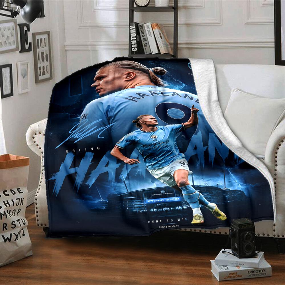 1pc Haaland9 Blanket, Gift, for Men and Women, Soft Blanket, Good for Sofa Bed Couch Travel, Lightweight Flannel Blanket