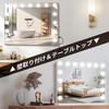 NUSVAN Actress Makeup Mirror with Stepless Three Color Lighting Adjustable Large Mount LED Makeup Mirror with 15 LED 10x and USB Port Hollywood-style