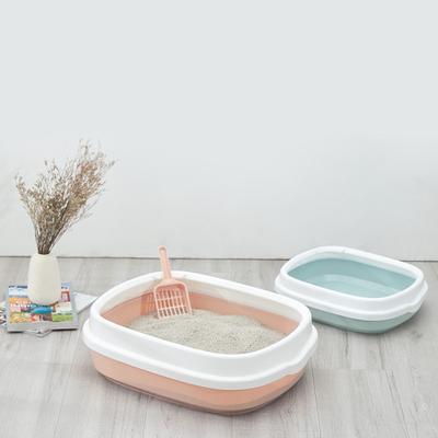 Bac pour chat chien avec pelle Bac à litière pour chat Toilette pour animal de compagnie Bassin de lit