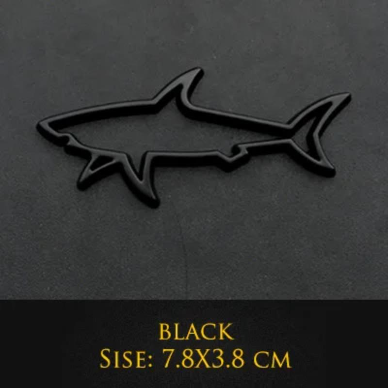 1pc 3D Metal Car Styling Sticker Hollow Fish Shark Emblem Badge Decals Automobiles Motorcycle Computer Fuel Car Accessories