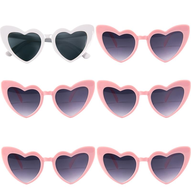 6/8pairs Vintage Heart Shaped Sunglasses Bachelorette Bride Bridesmaid glasses Wedding Bridal Shower Decor woman Hen party gifts 5