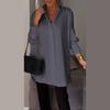 Minimalist Polyester Blouse With Puff Sleeves For Casual Spring Wear
