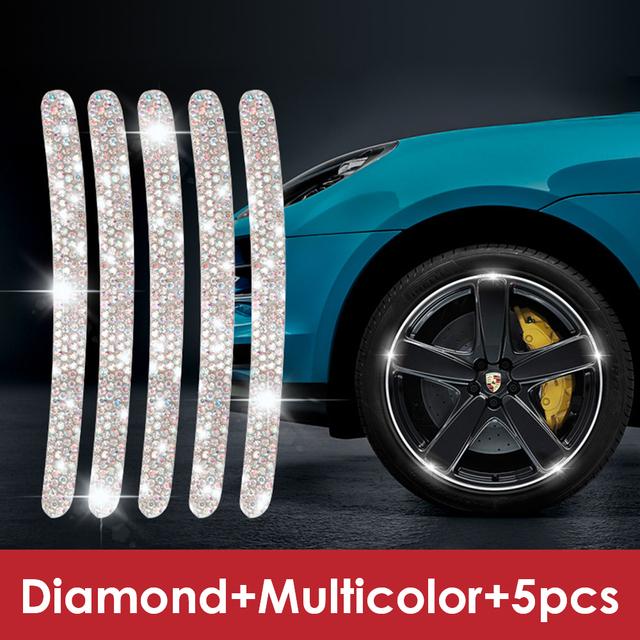 5/20pcs Car Wheel Hub Reflective Sticker Tire Rim Reflective Strips Luminous Sticker for Night Driving Car-Styling Accessories