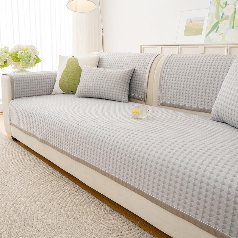 

Sofa Cushion Summer Mat Seat Cushion Non-Slip Cool Cushion New Cover Cloth Towel Leather Summer High-End Cushion 70*70cm