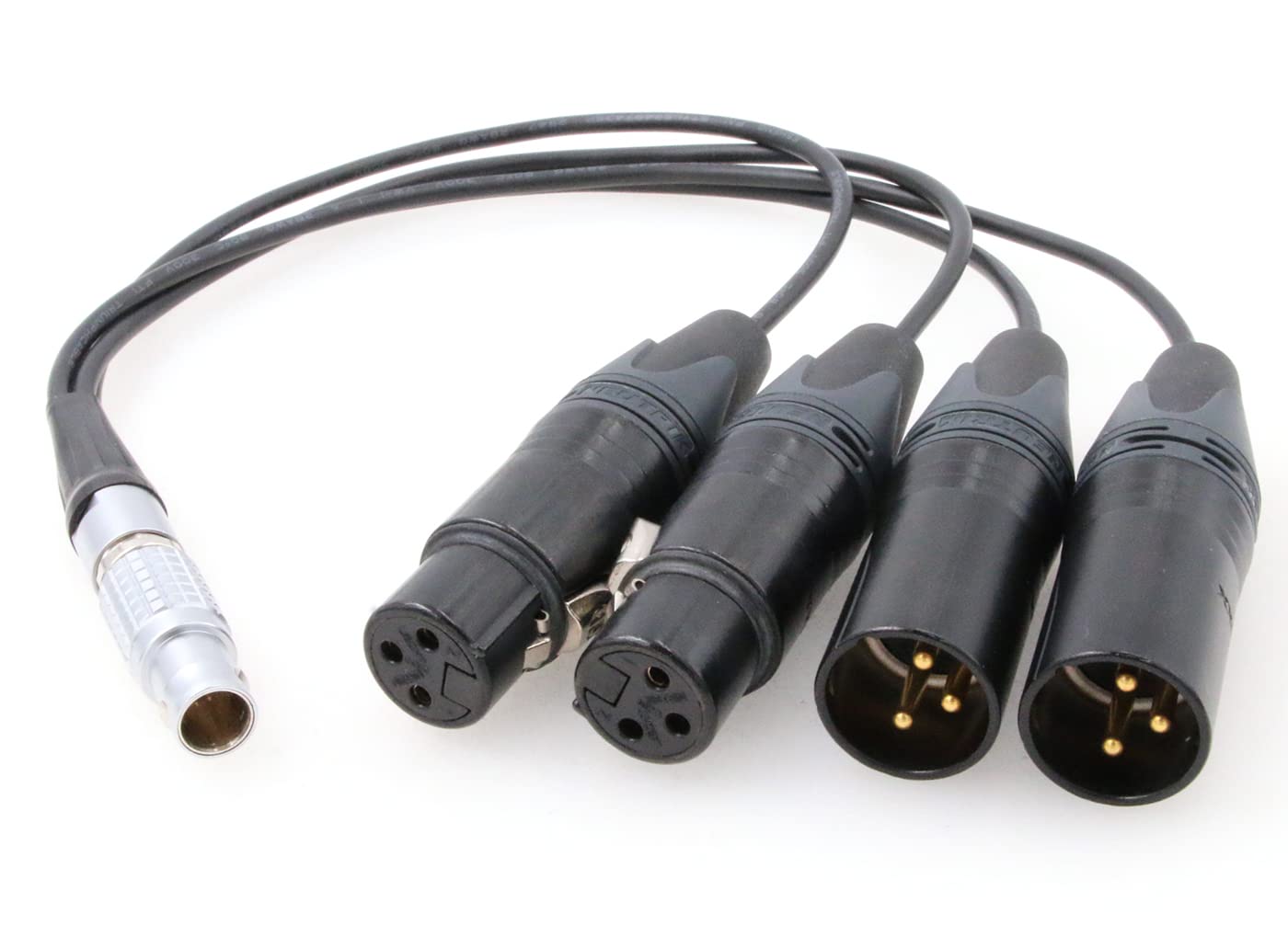 

ZBLZGP Audio Breakout InputOutput Cable, 10-Pin Male to 4XLR for Atomos Shogun Inferno Monitor Recorder (Straight Cable)