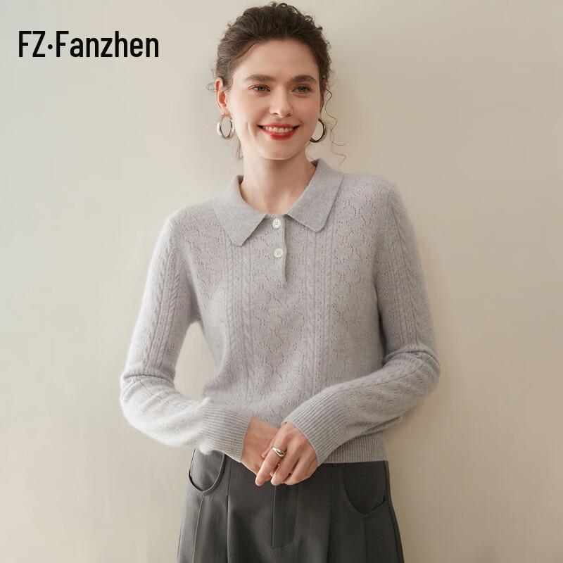 Women's 100% Cashmere Polo Neck Sweater