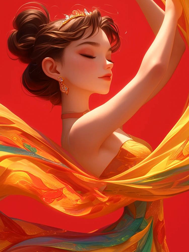 

5D Diy Алмазная картина Испанское искусство Танцовщица Набор для вышивки крестом Фламенко Красавица Красная юбка Вышитая мозаика Декоративный подарок Full Round 20x30CM