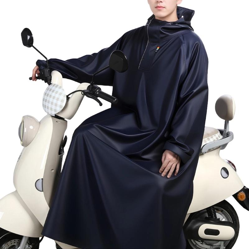 Reflective Safety Enhanced Waterproof Raincoat For Motorcycle Riding Full Coverage Breathable Fabric For Night Use