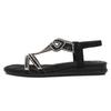 IELTS Run Plus Size Rhinestone Bohemian Sandals - Women's Summer Flat Hollow-Out Shoes