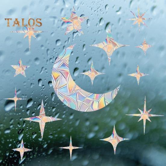 Window Decal Rainbow Prism Window Decoration Reusable Beautiful Cloud Anti-collision Crash Glass Decal Party Favors