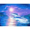 5D DIY Diamond Painting Full Round Animal Dolphin Diamond Embroidery Painting Cross Stitch Kit Home Decoration Rhinestone Gift