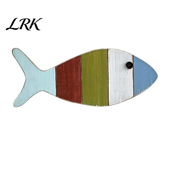 Handcrafted Wooden Fish Set Wall Decor, Mediterranean Style Art, Nautical Coastal Creative Gift for Sea Lovers Hanging Plaque, Ocean Themed