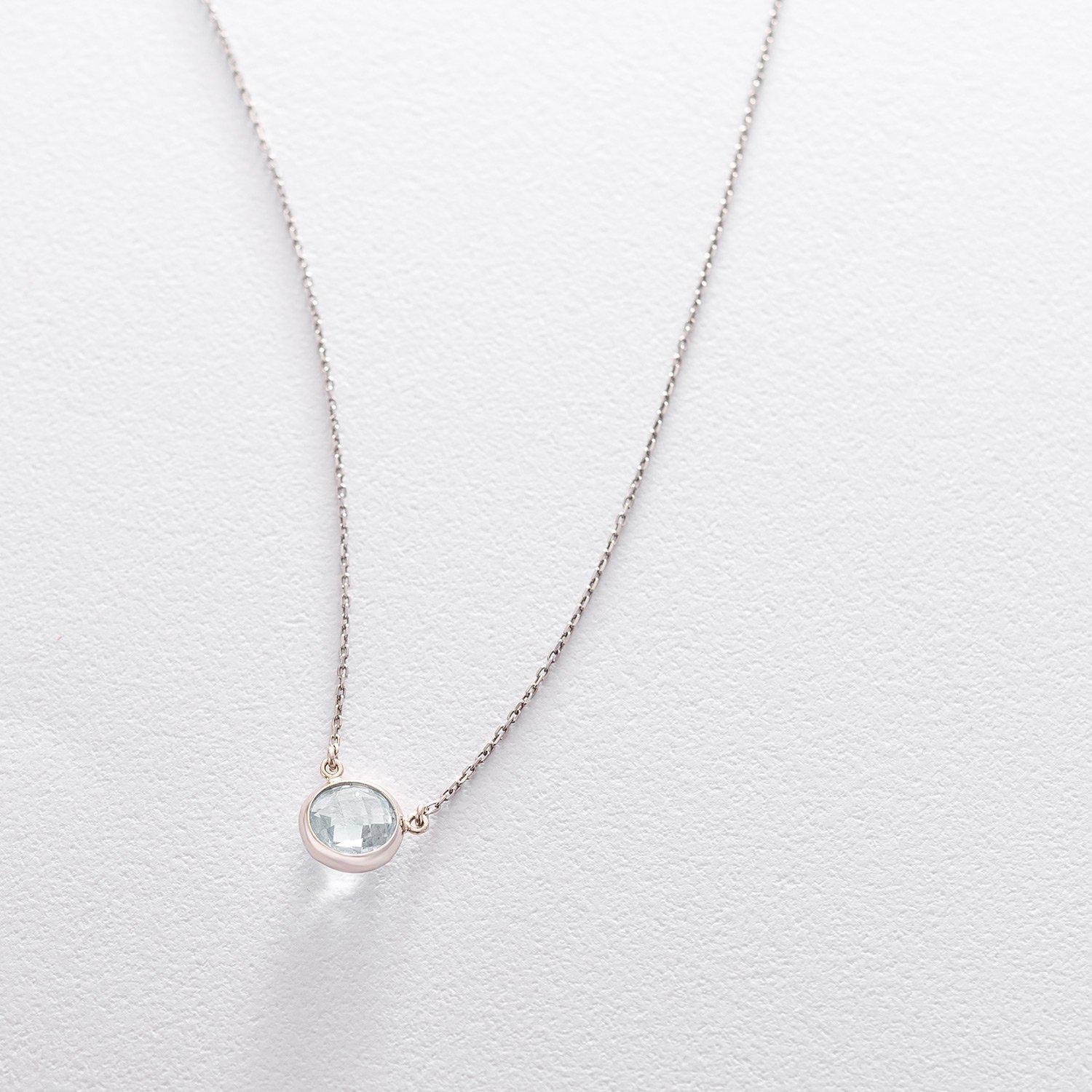 

Кольє з блакитним топазом. 40 срібний