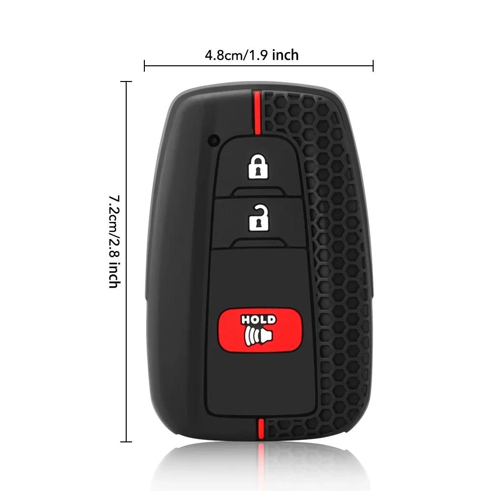 2/3/4 Buttons for Toyota Camry CHR Corolla RAV4 Avalon Land Cruiser Prado Prius 2017 - 2022 Silicone Car Key Case Cover Fob