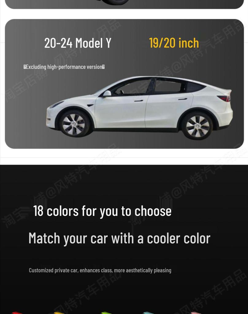 Tesla Model 3/Y Wheel Hub Brake Caliper Color Mod Accessories