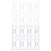 30Pcs Fancy Paperclips Bone Shape Plastic Covered Wire Multi Purpose Cute Paper Clips for Notebook S