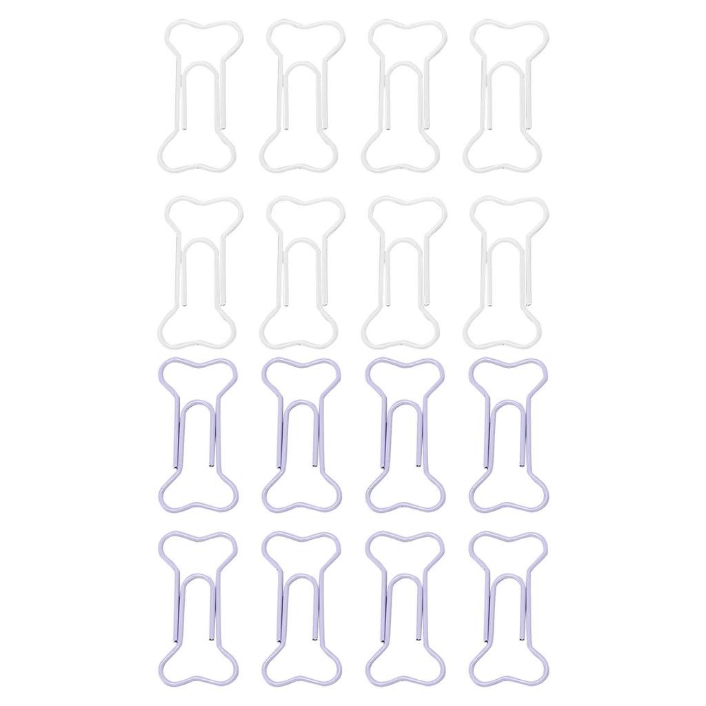 30 Stück Ausgefallene Büroklammern Knochenform Kunststoffüberzogener Draht Mehrzweck Niedliche Büroklammern für Notizbuch S