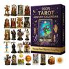 Tarot Advent Calendar 2025 24 Collectible 2D Tarot Card Figures Ornaments Set Christmas Countdown Calendar Mystical Gift for Tarot Lovers Spiritual
