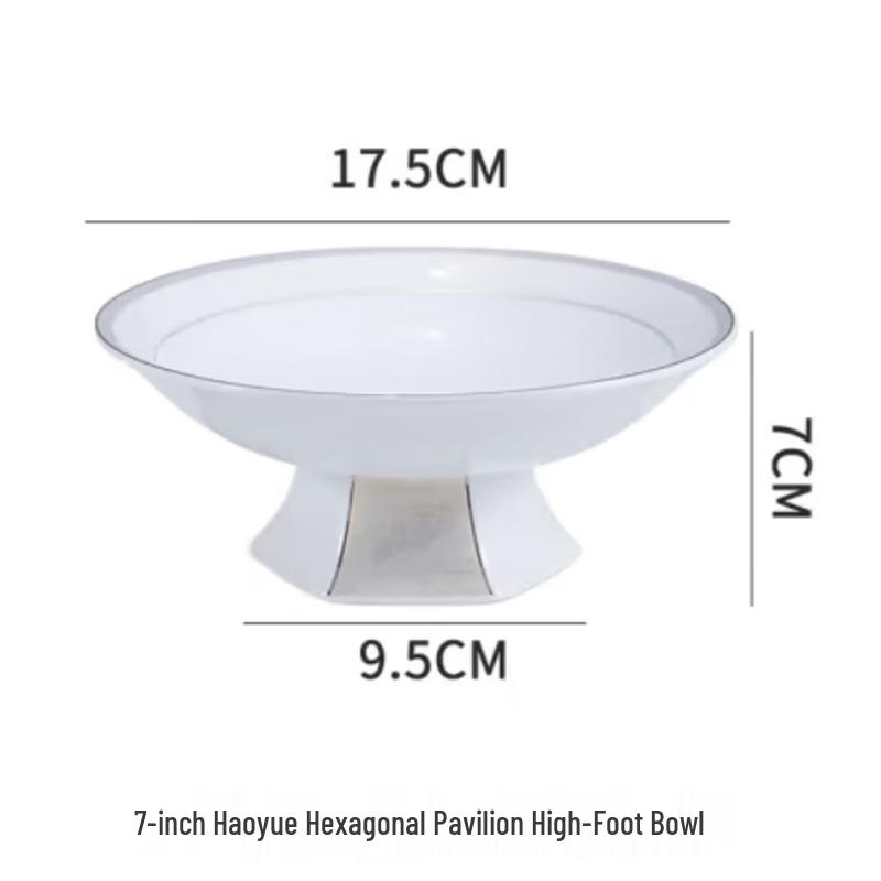 Tai Shun Ceramic Moon Lotus High-Foot Bowl