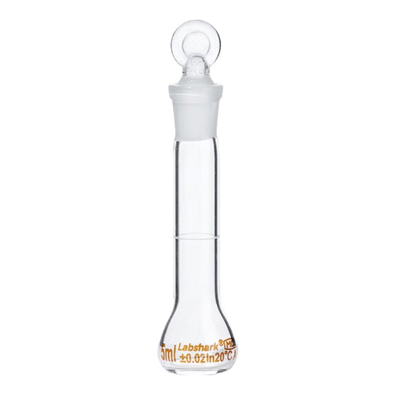 LABSHARK High Borosilicate Glass Volumetric Flask with Ground Stopper