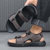 Mode Klassische Herrensandalen Sommer Leder Strandsandalen Mode Herren Freizeitschuhe Badesandalen Outdoor Sneaker Übergröße
