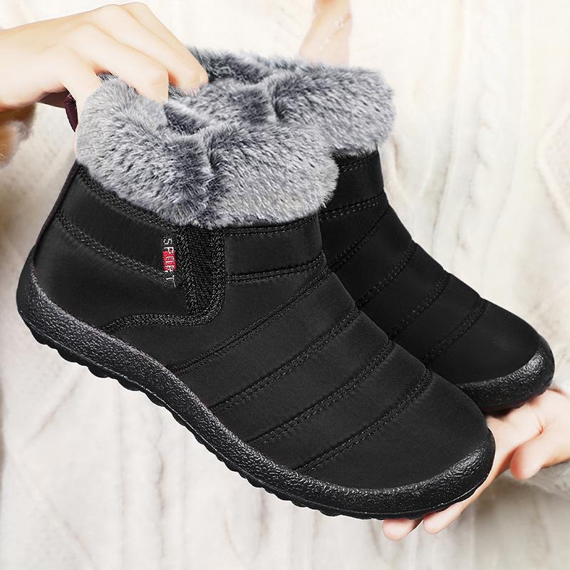 Shoes women's cotton shoes winter piled thickened cotton boots new cold and warm snow boots versatile casual women's boots