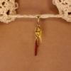 Stainless Steel Bikini Buckle Pendant Red Coral Swimwear Jewelry New Bikini Charms Set  Women