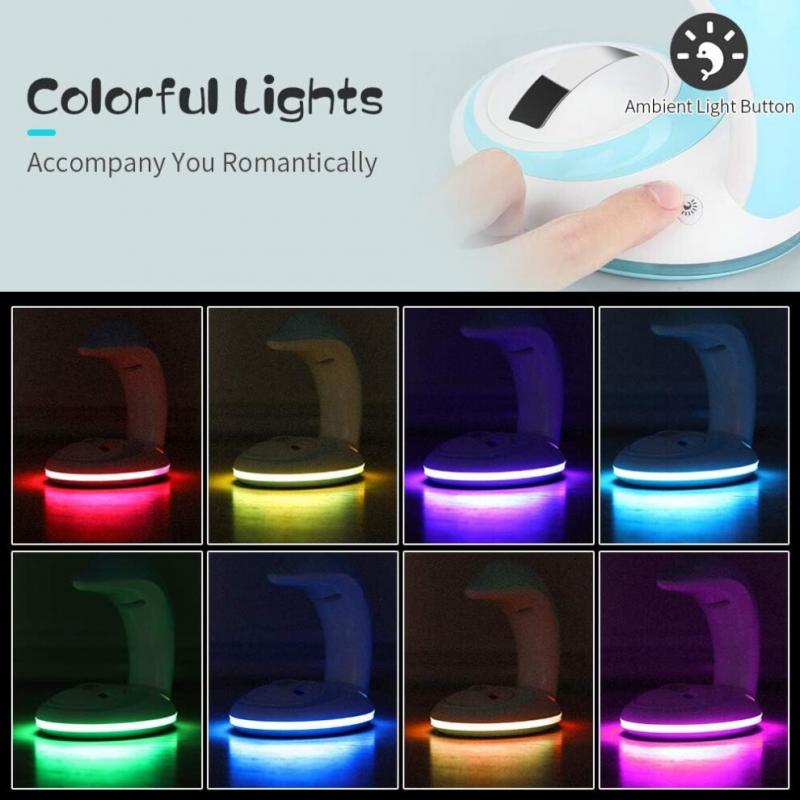 Rainbow Projector, Magic Rechargeable Rainbow Light, Portable and Durable Rainbow Night Light, Romantic Decorative Night Light As Gifts for Children