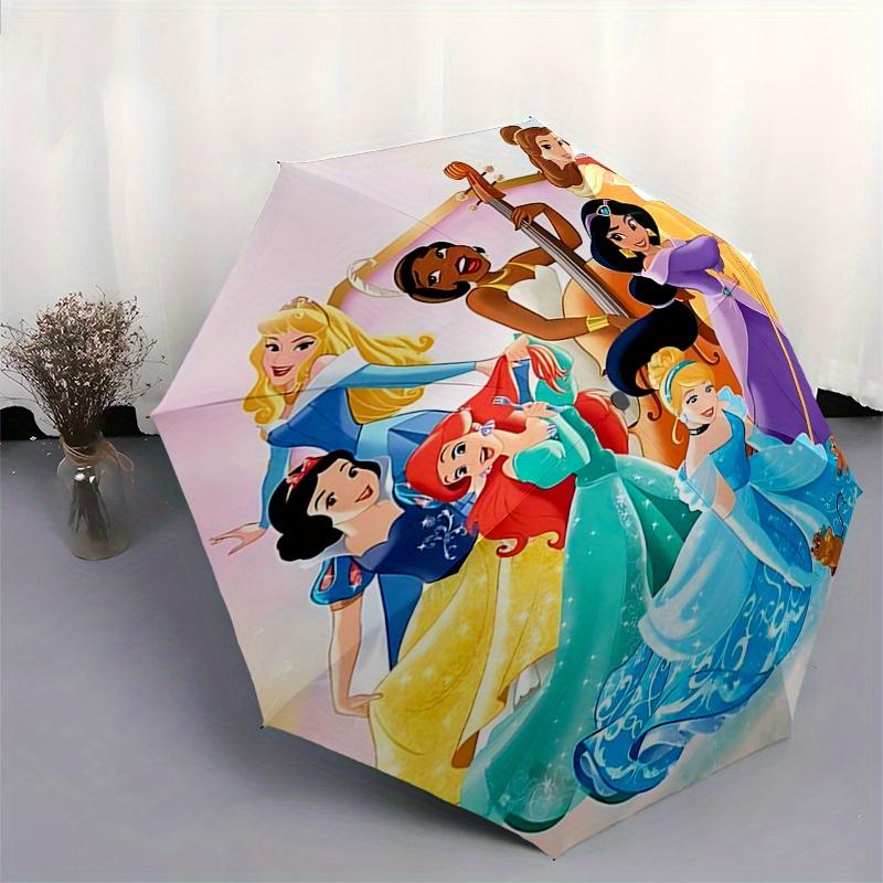 Princesses, Disney Automatic Opening and Closing Umbrella, Compact Travel Umbrella, Lightweight and Portable, Suitable for Beach Commuting B