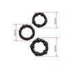 3Pcs Bead Male Delay Ejaculation Lasting Silicone Erection Ring Sex Toys Men Adults Ball Stretcher