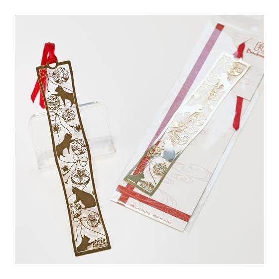 Bookmark Temari Cat WAG004 Metal Durable Japanese Pattern Design Beautiful Tall Silhouette Practical