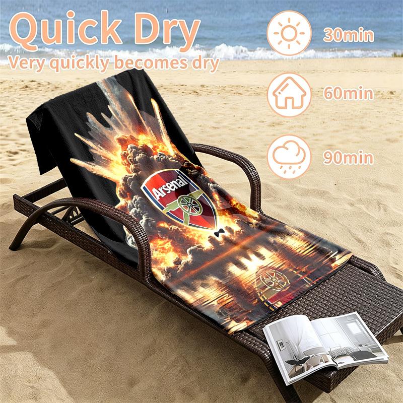 Arsenal F.C. Beach towels also serve as bath towels summer essential a musthave for the outdoors the beach and the pool