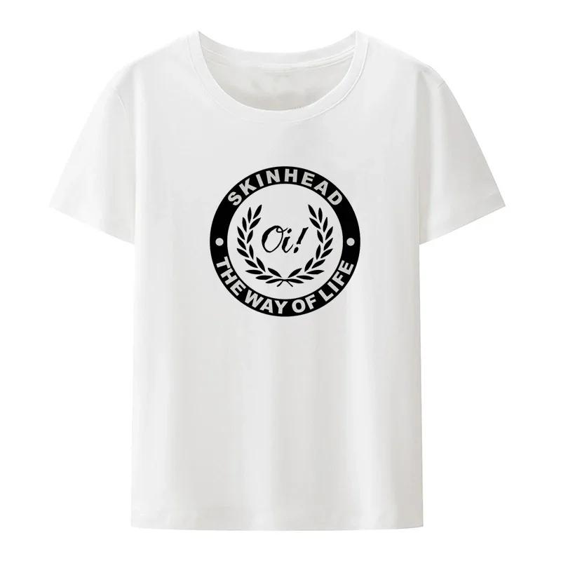 Vtipné tričko Skinhead A Way of Life Pánské Dámské Krátký rukáv Hipster Grafická trička Hip-hop Módní Estetické topy Pánské oblečení