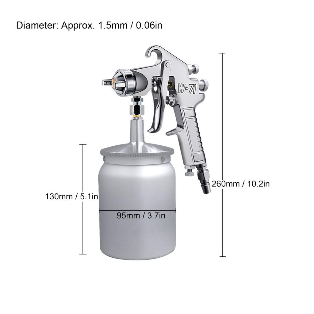 High Pressure Painting Sprayer W‑71 Paint Spray Tool High Pressure 360 Degrees Adjustable Furniture Painting Sprayer 1.5mm