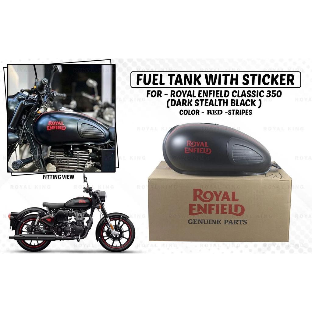 Fit For Royal Enfield "New Classic 350 Red Stripes Fuel Tank With Sticker"