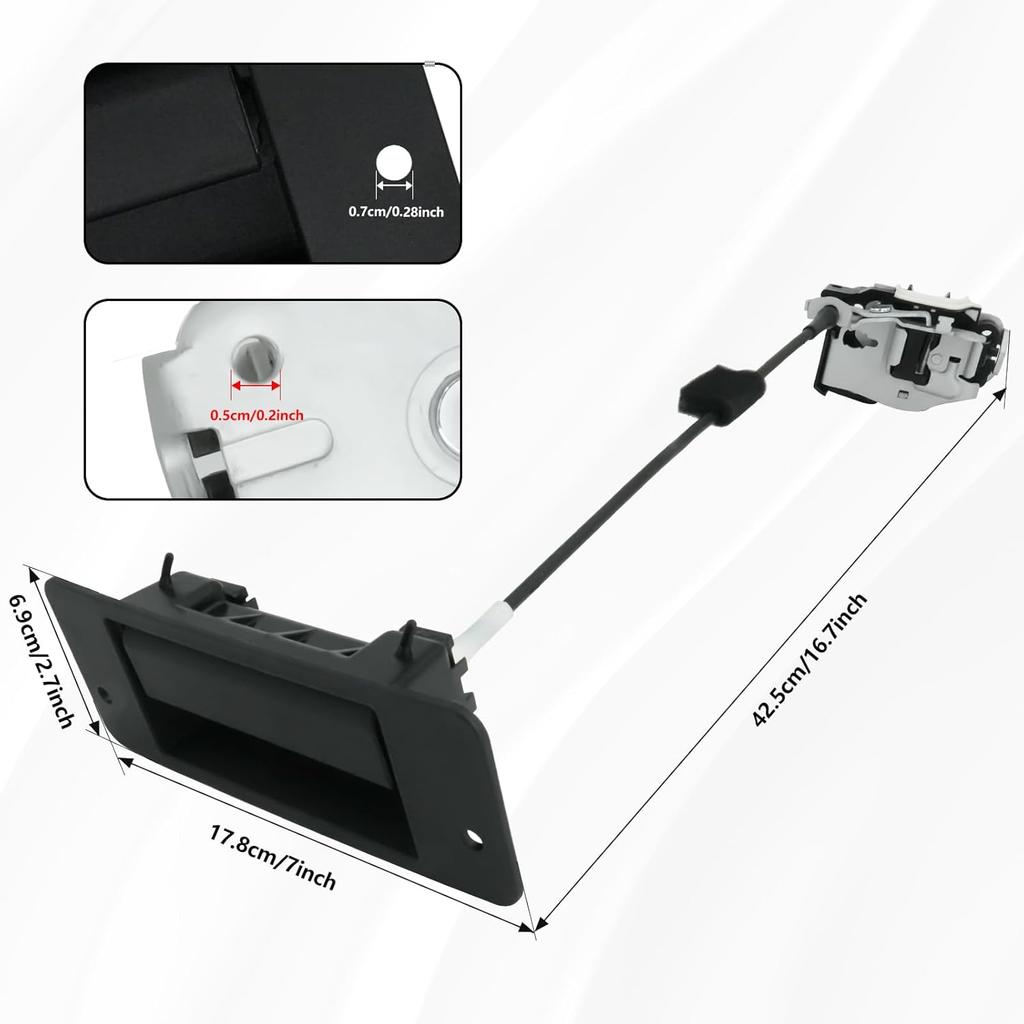 Left Driver Side Rear Cargo Door Latch With Handle For 1992- Ford E150 E250 E350 E450 Econoline Club Wagon Super Duty | Replaces 8C2Z-15431A03-A