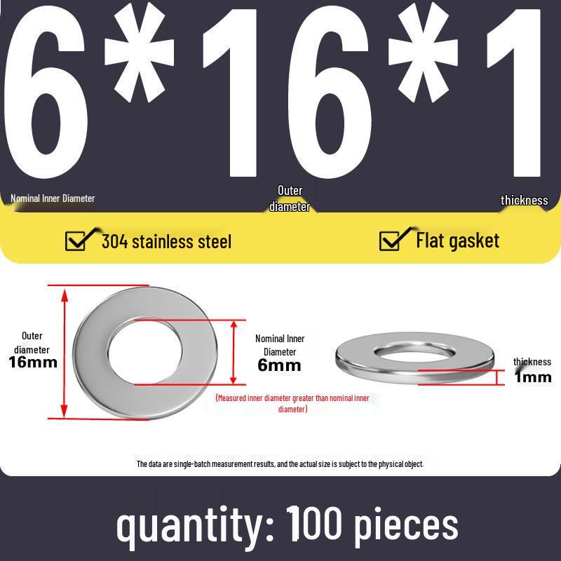 Plochá podložka z nerezové oceli 304 pro nastavení vůle hřídele (0,1/0,2/0,3 mm)