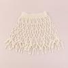 Luxury Retro Body Chain, Elegant Palace Style Imitation Pearl Hollow Tassel Shawl Body Chain Jewelry