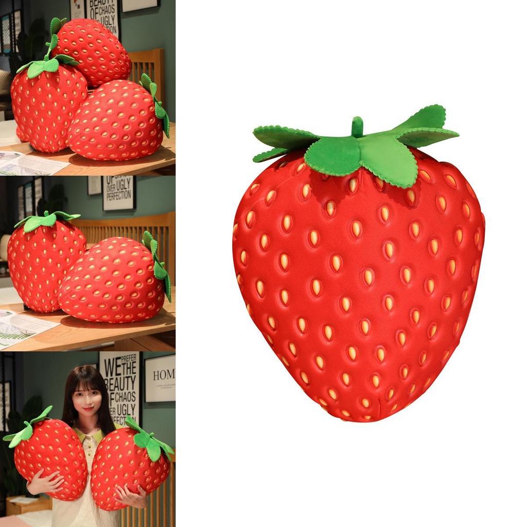 Large Strawberry Plush Pillow For Girls Ins Style Fruit Cushion Toy