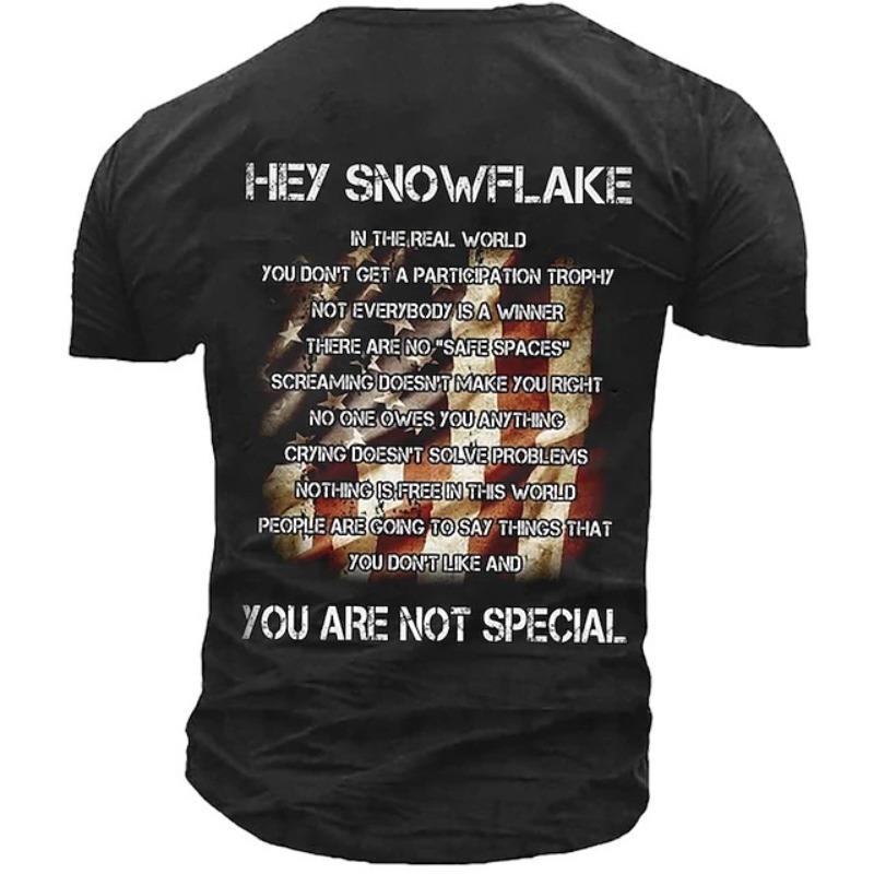 Men's 3D Printed T-Shirt Alphabet Pattern Printing Short Sleeve O-Neck Pullover Casual Top