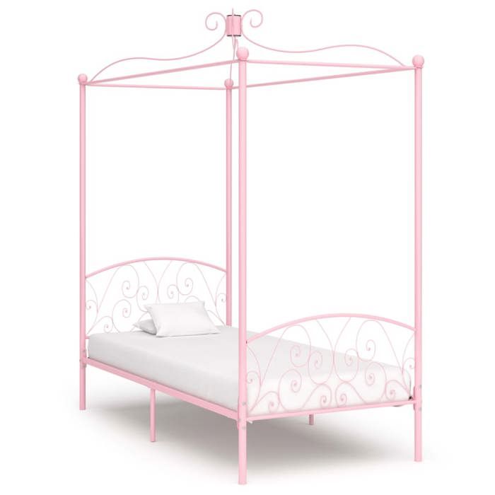 Maison Exclusive - Hemelbedframe zonder matras roze metaal 90x200 cm