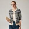 Zhaojun Women's Jacquard Cashmere Cardigan Sweater