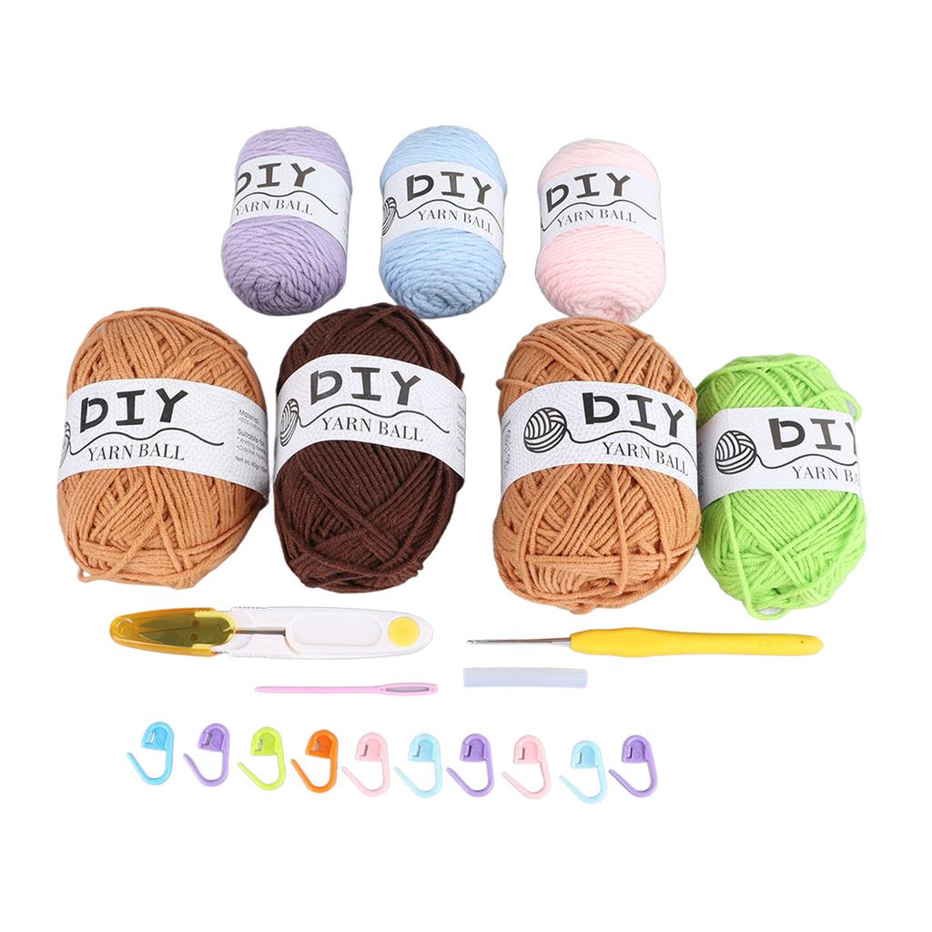 Beginner Crochet Kit 4pcs Succulents Innovative DIY Hand Crafted Succulents Crochet Starter Kit for Beginners