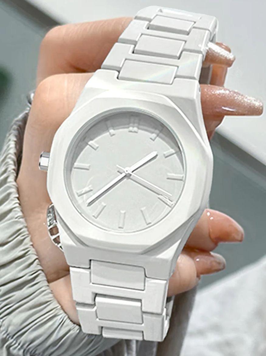 Mens watch Quartz watch Simple style белый