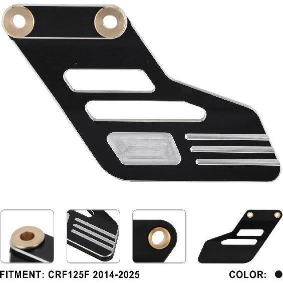 Motorcycle Chain Guard Guide Protector CNC for CRF125F CRF 125F 2025 2024 2014-2025 Dirt PIt Bike Black