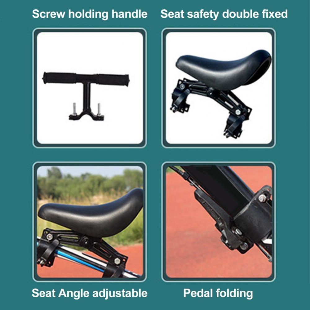 Detachable Bicycle Front Seat Front Mounted Soft Baby Seat Secure Bicycle Children Seat Bicycle